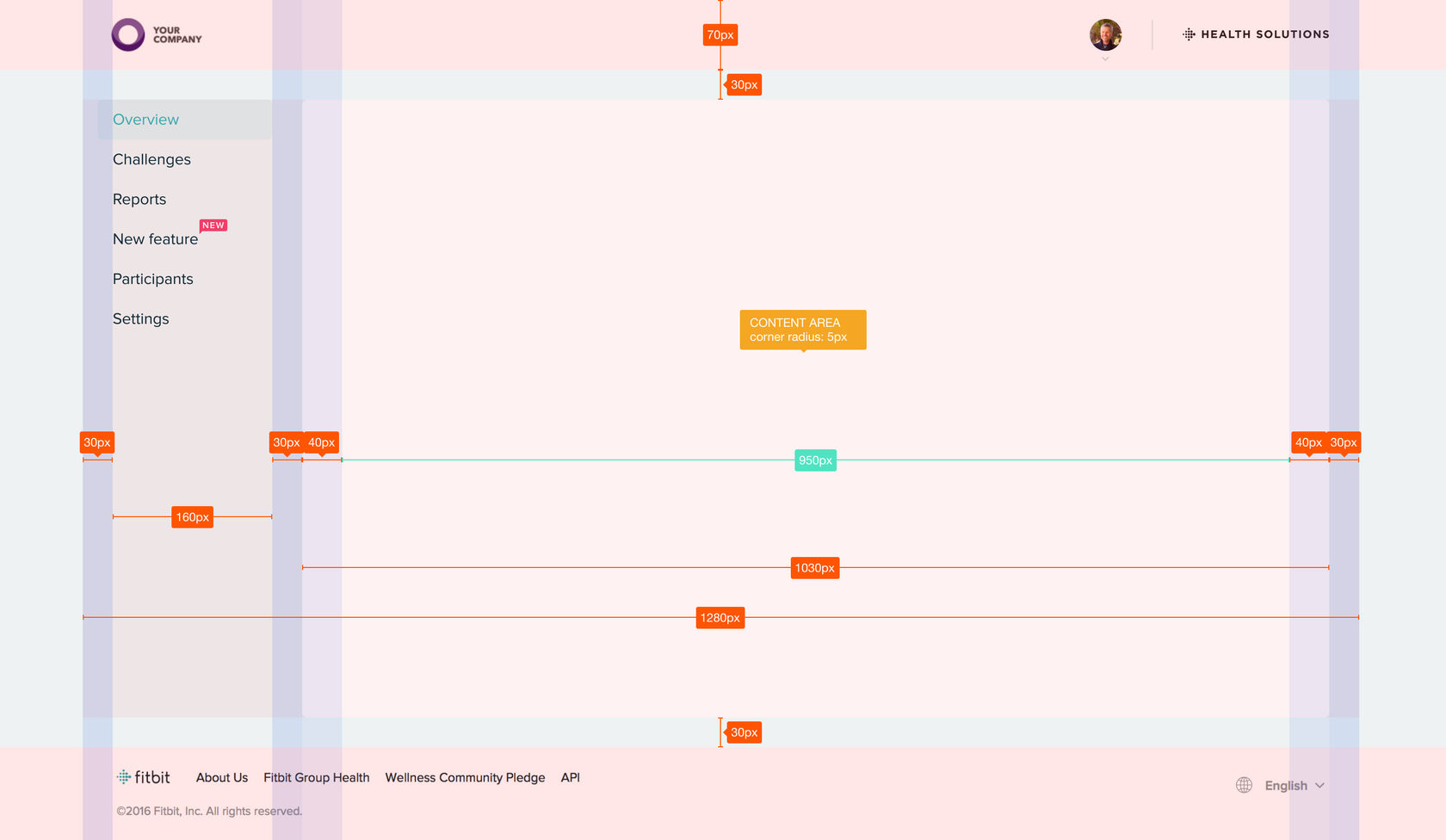 Updated grid and navigation