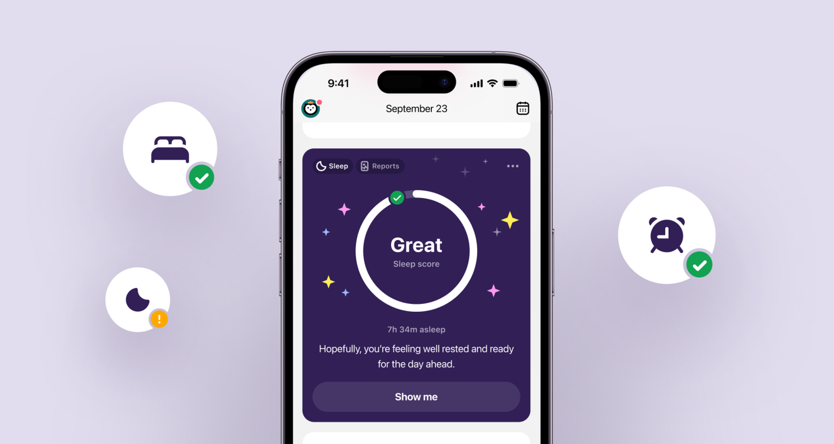 Sleep tracking experience in Flo