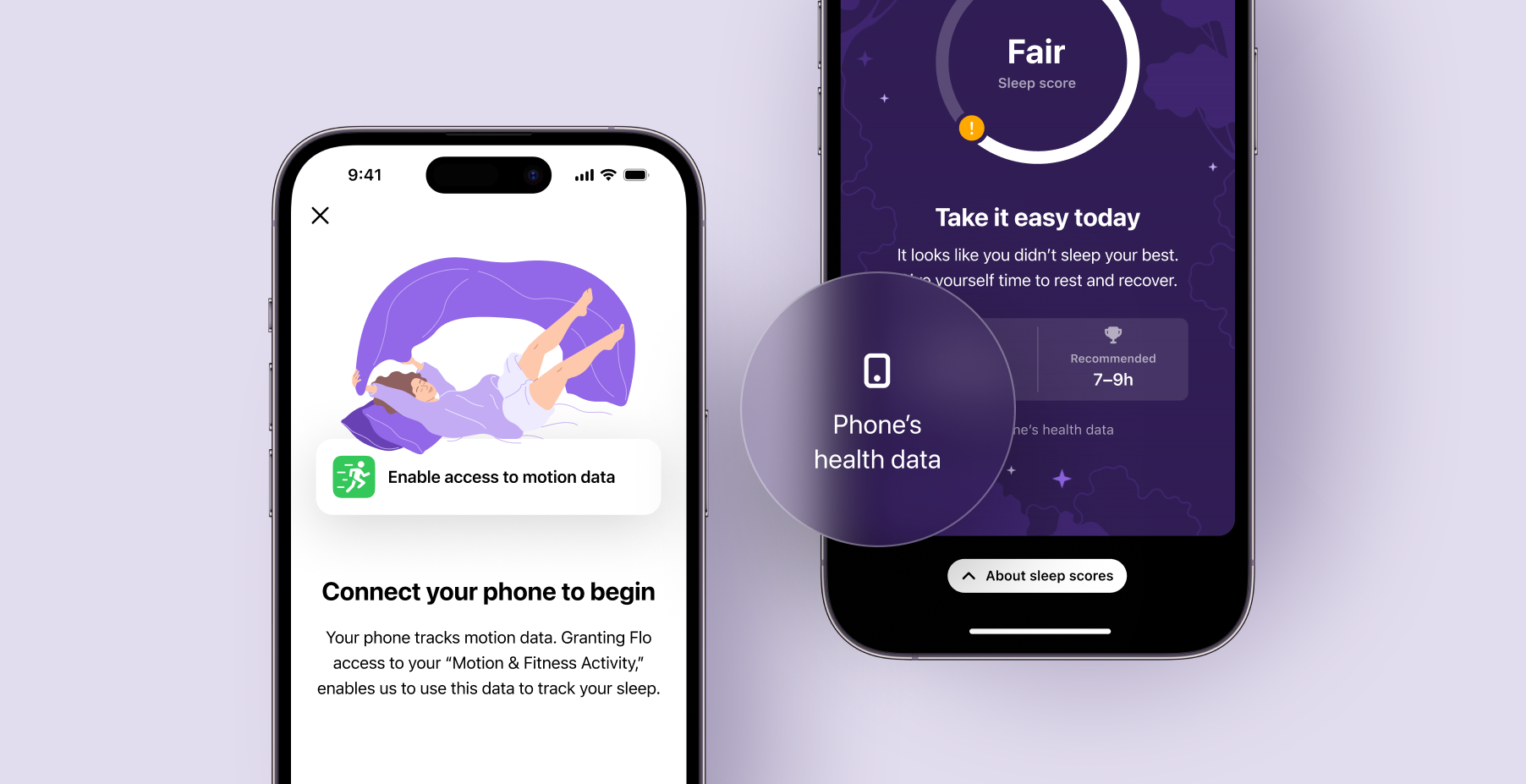 Phone-based sleep tracking