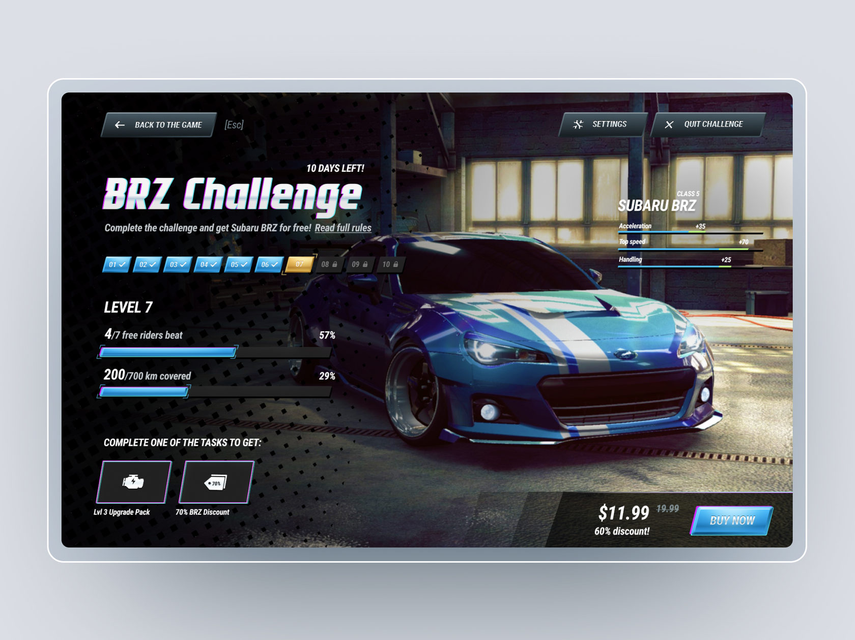 Racing game product design concept